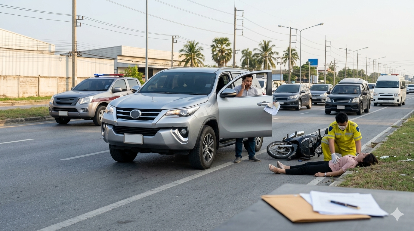 ขับชนคนต้องทำยังไง