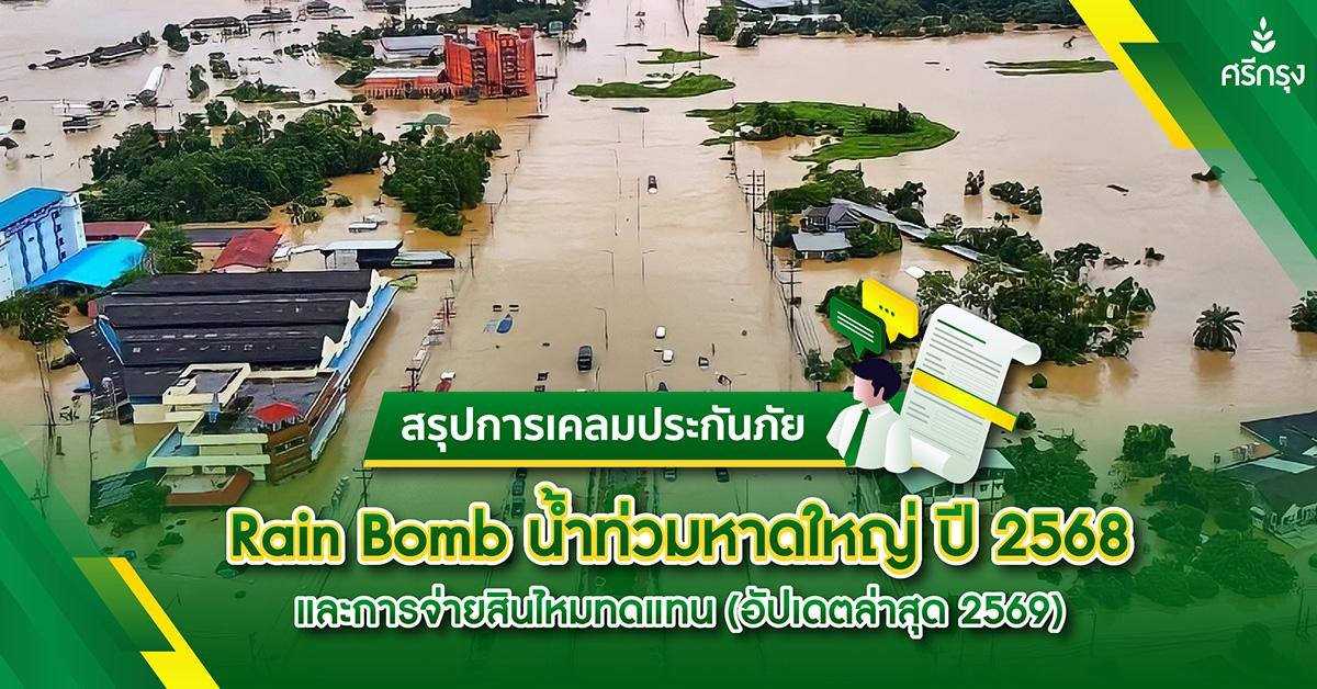 สรุปการเคลมประกันภัย Rain Bomb น้ำท่วมหาดใหญ่ ปี 2568 และการจ่ายสินไหมทดแทน (อัปเดตล่าสุด 2569)