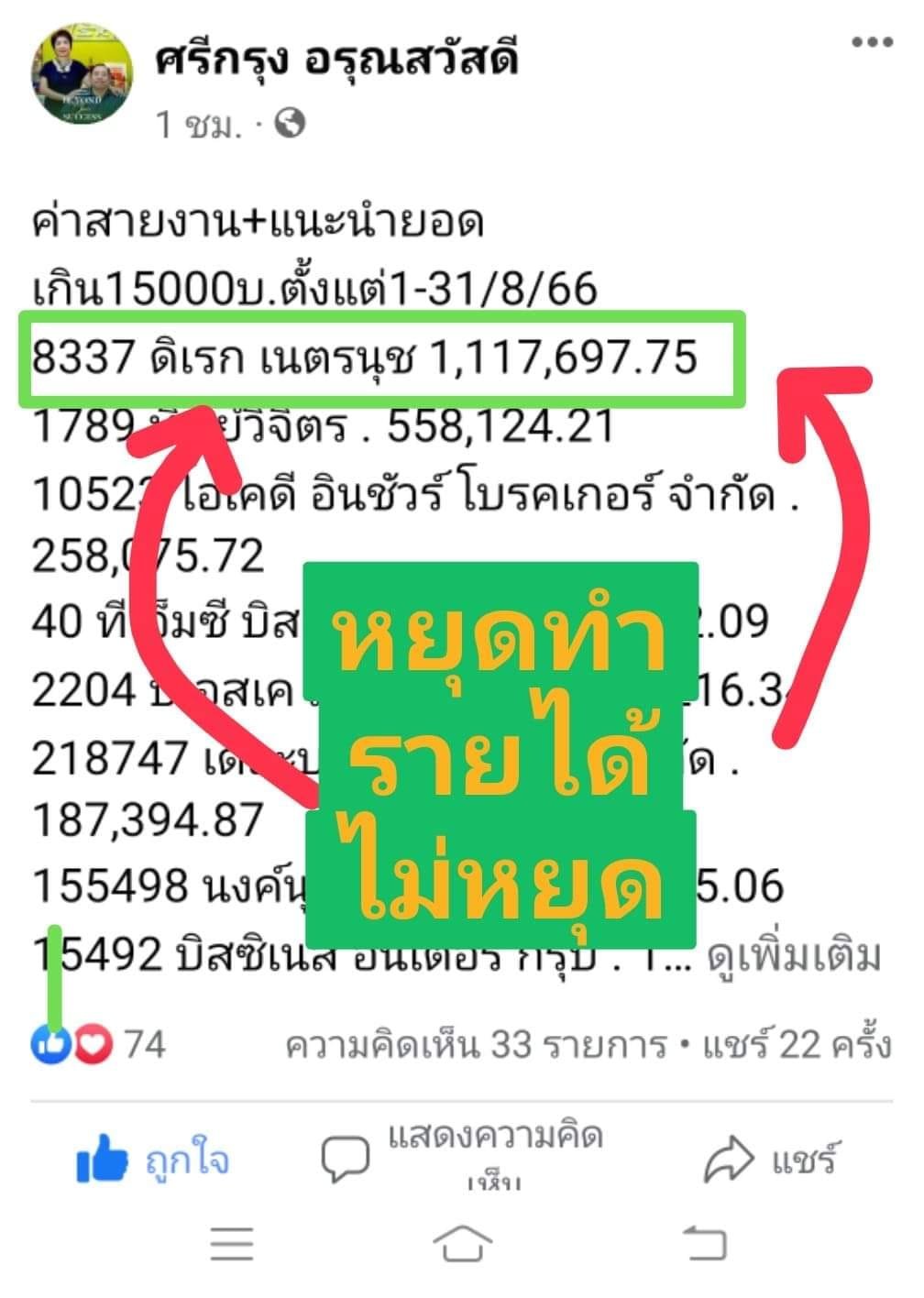 หยุดทำรายได้ไม่หยุด