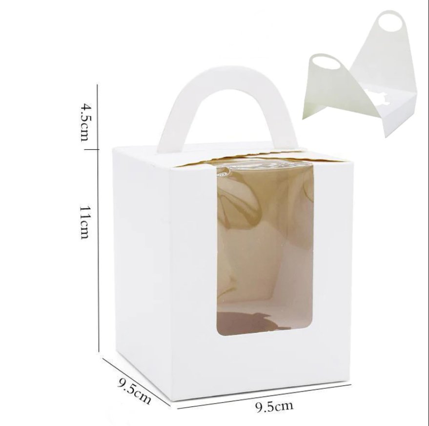 กล่องคัพเค้กมีหูหิ้ว (แพ็คละ 50 ใบ)