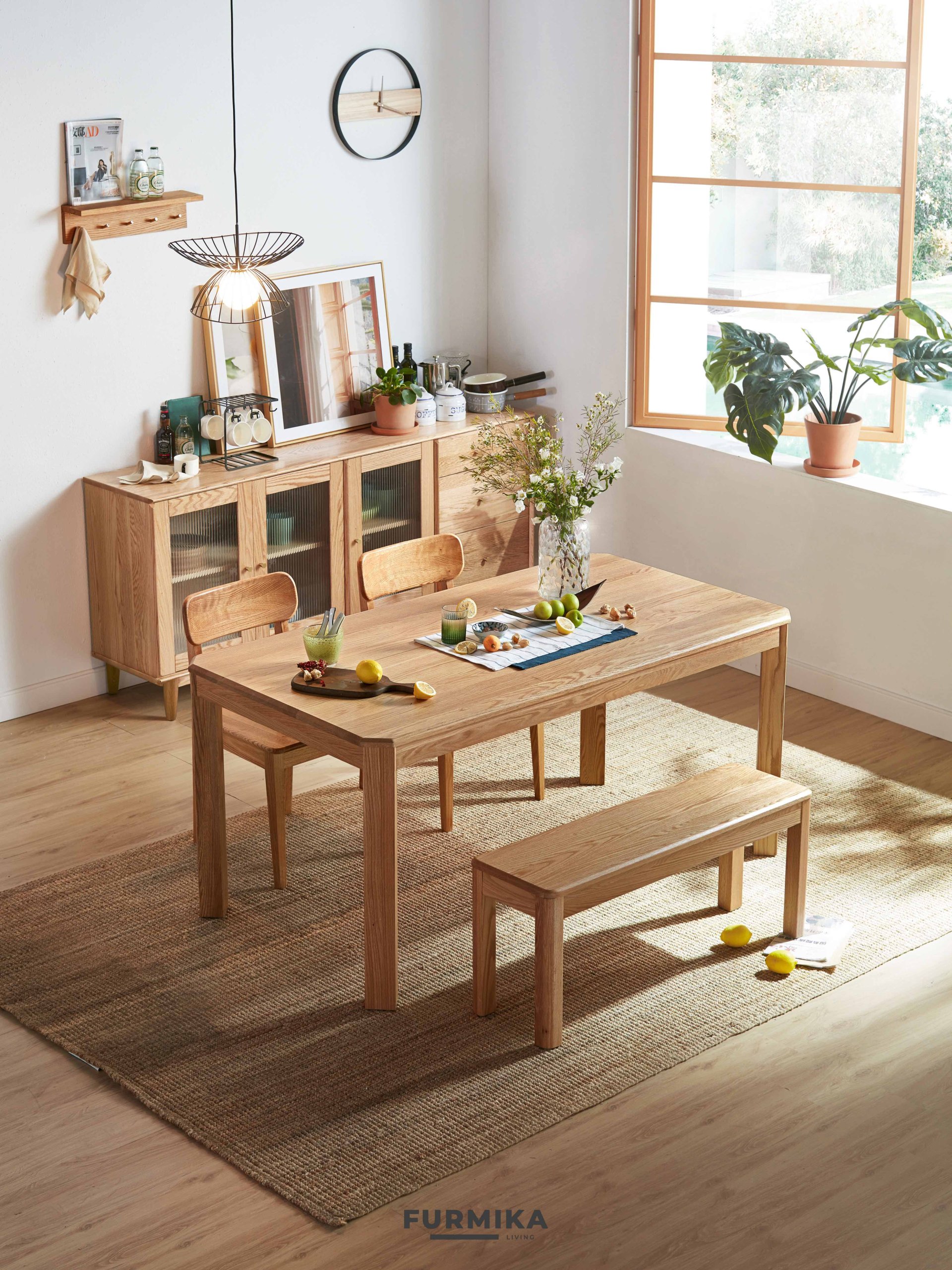 Mobi Oak Dining Table Set