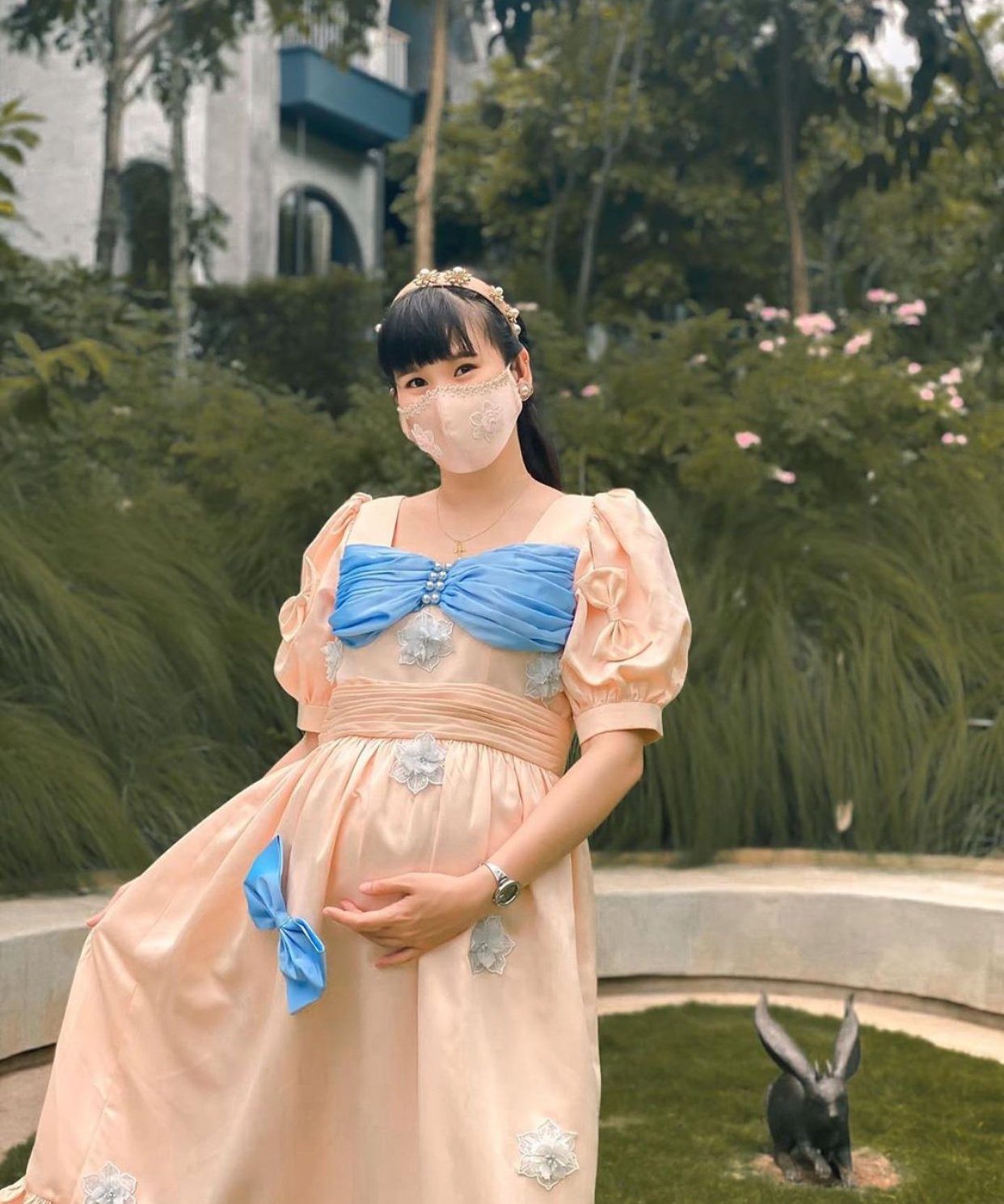 Yellow and Light Yellow Maternity Dress timeofprincess