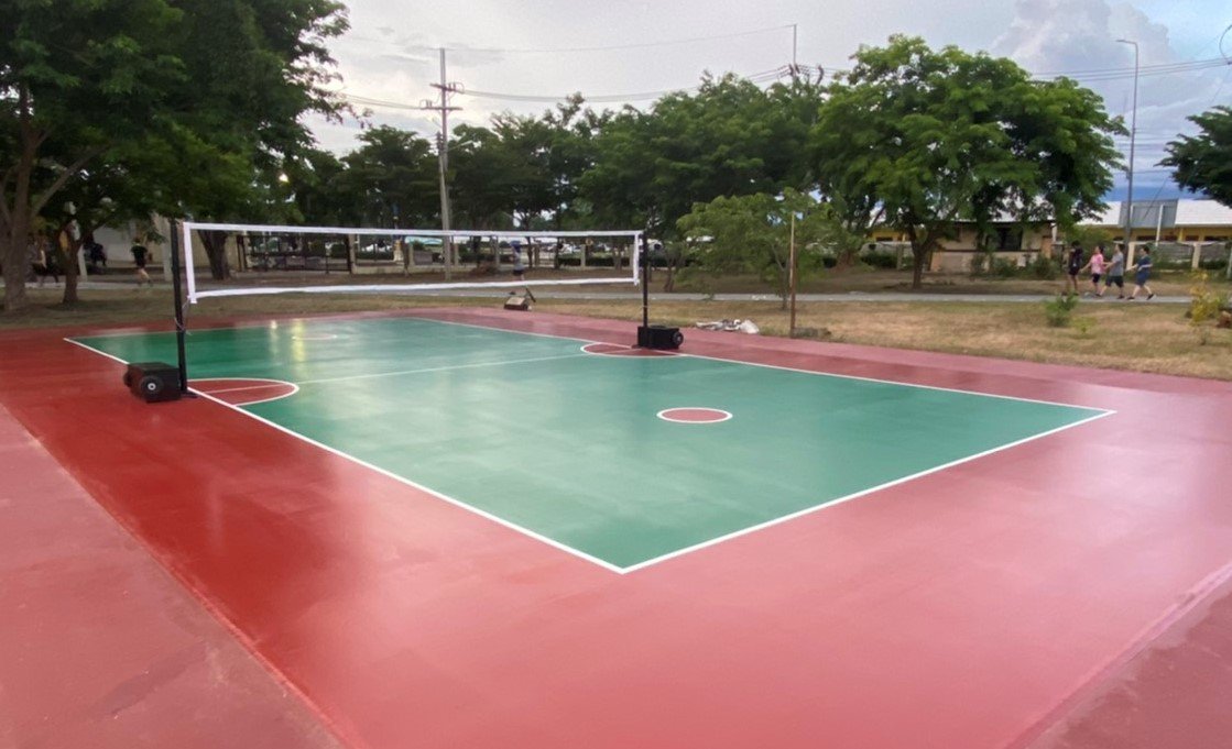 สนามตะกร้อ ระบบ EPDM- NR Binder (Top PU)