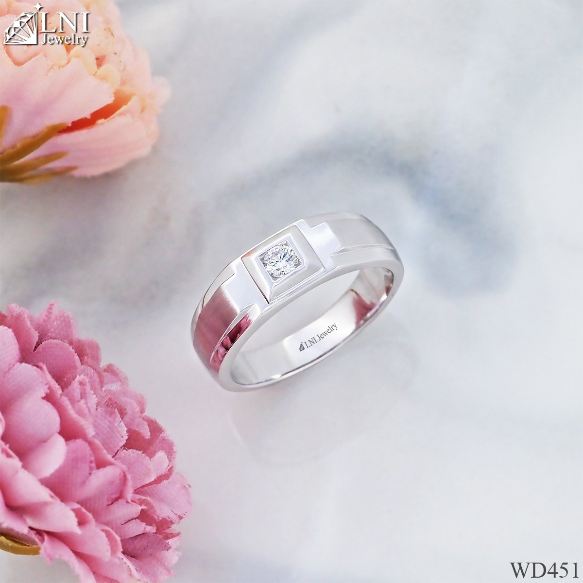WD451 Single Diamond Ring