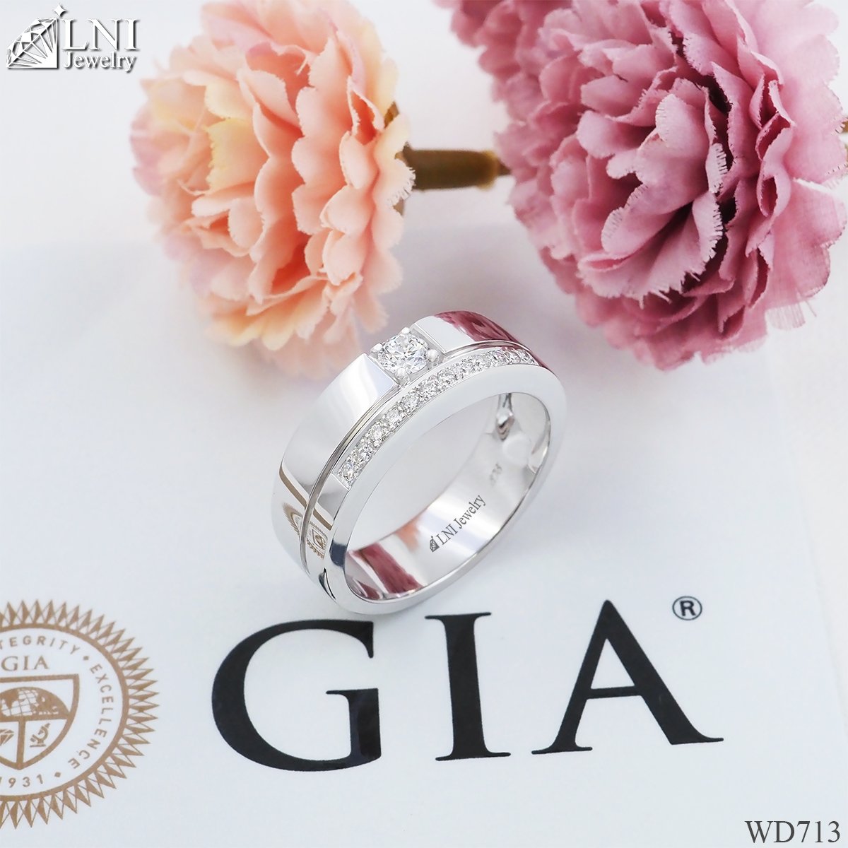 WD713 แหวนเพชร GIA
