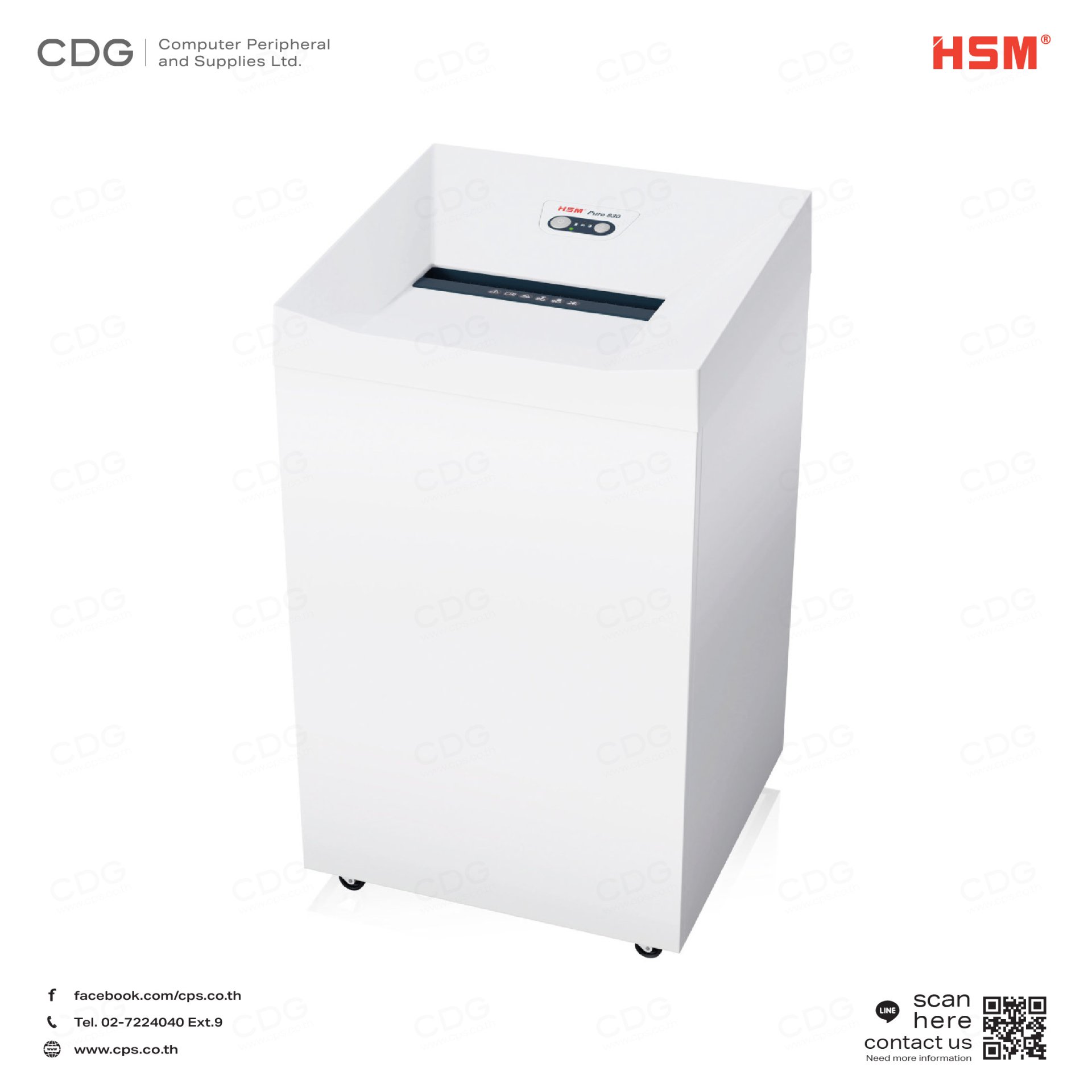 เครื่องทำลายเอกสาร Document Shredders HSM Pure Series - cps