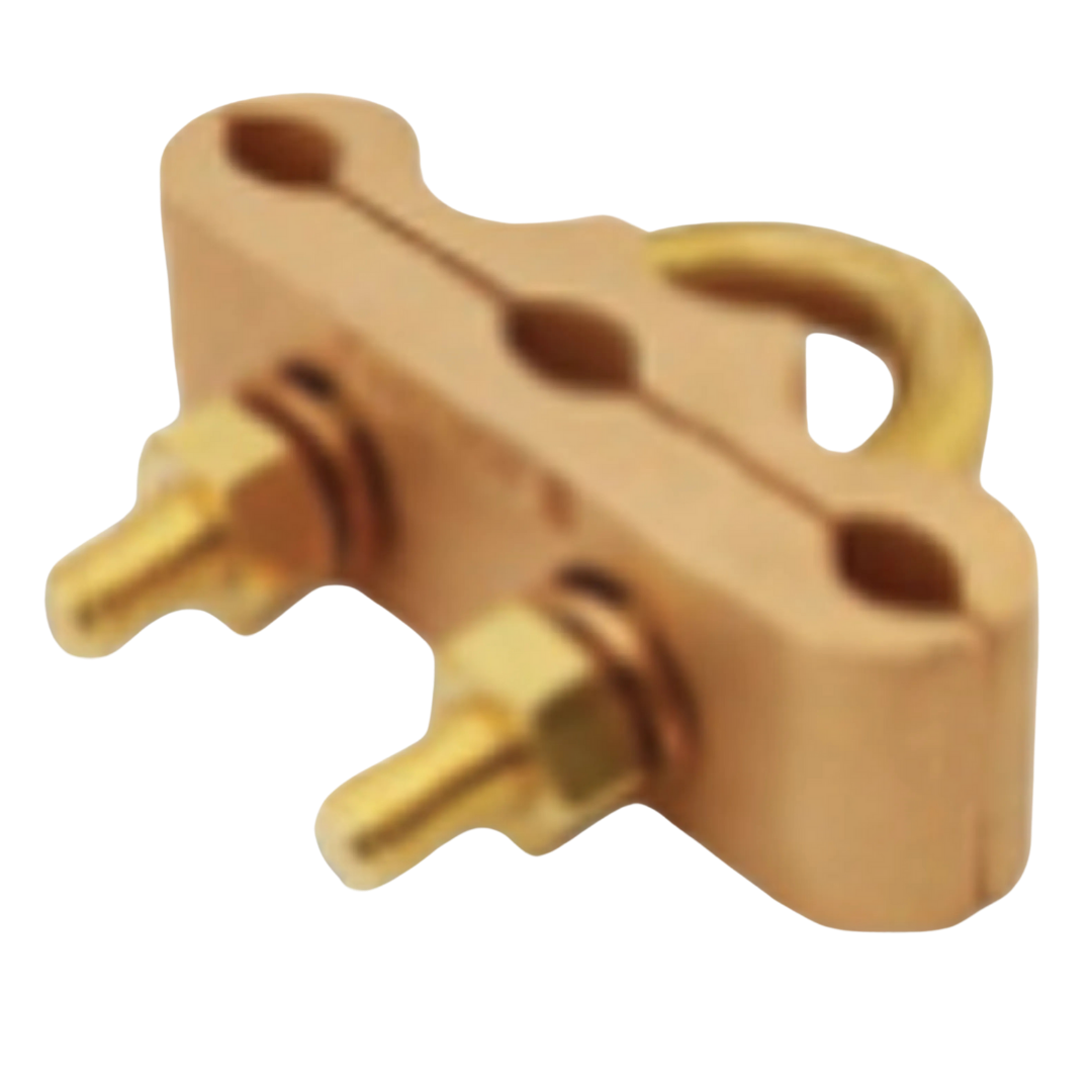 Ground Rod or Pipe Three Cable Clamp