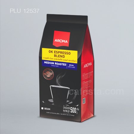 AROMA OK Espresso Blend Coffee กาแฟอราบิก้าสายพันธุ์ดี คั่วกลาง ขนาด 500g