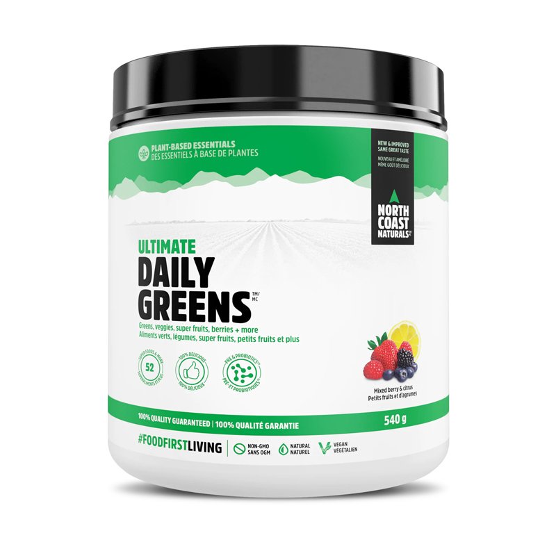 NORTH COAST NATURALS - Ultimate Daily Greens 270 g. Mixed Berry & Citrus(copy)