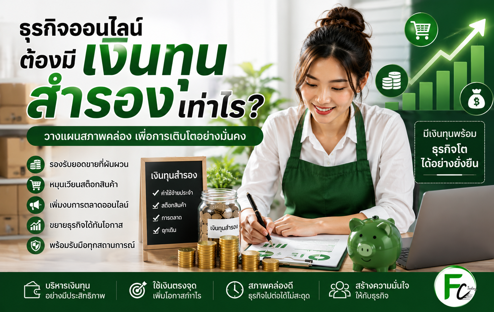 ธุรกิจออนไลน์ต้องมีเงินทุนสำรองเท่าไร | Fastcash Today
