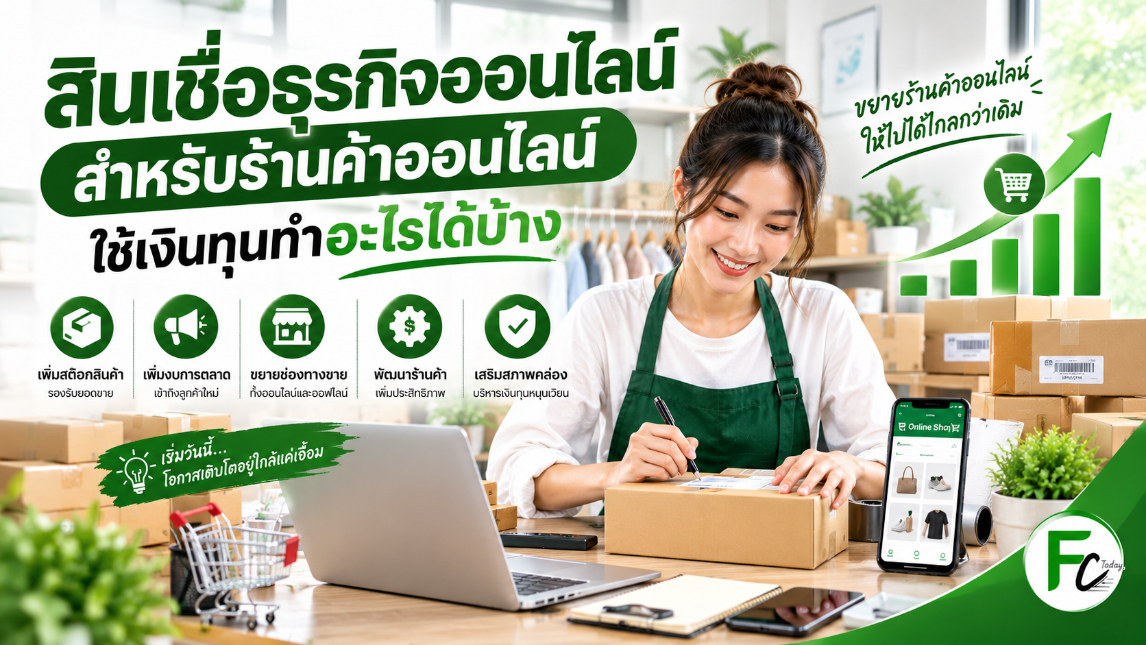 สินเชื่อธุรกิจออนไลน์สำหรับร้านค้าออนไลน์ ใช้เงินทุนทำอะไรได้บ้าง