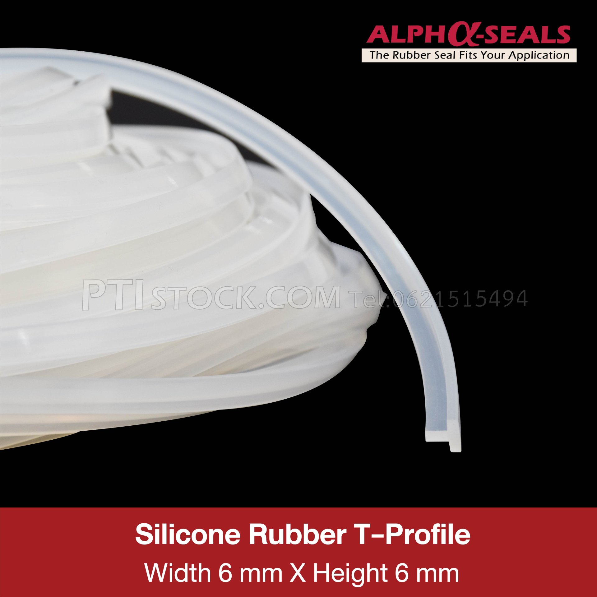Silicone Rubber Strip with High Temp Adhesive-60A -1/8 Thick x 1/2 Wide x 10 ft. Long