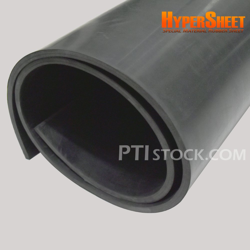 Black VITON (FKM/FPM) Rubber Sheet , Thickness 6 mm . HyperSheet Tel