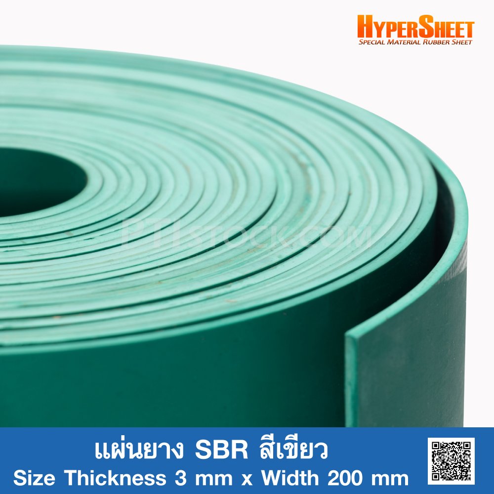 Green SBR Rubber Sheet 3 mm ptistock