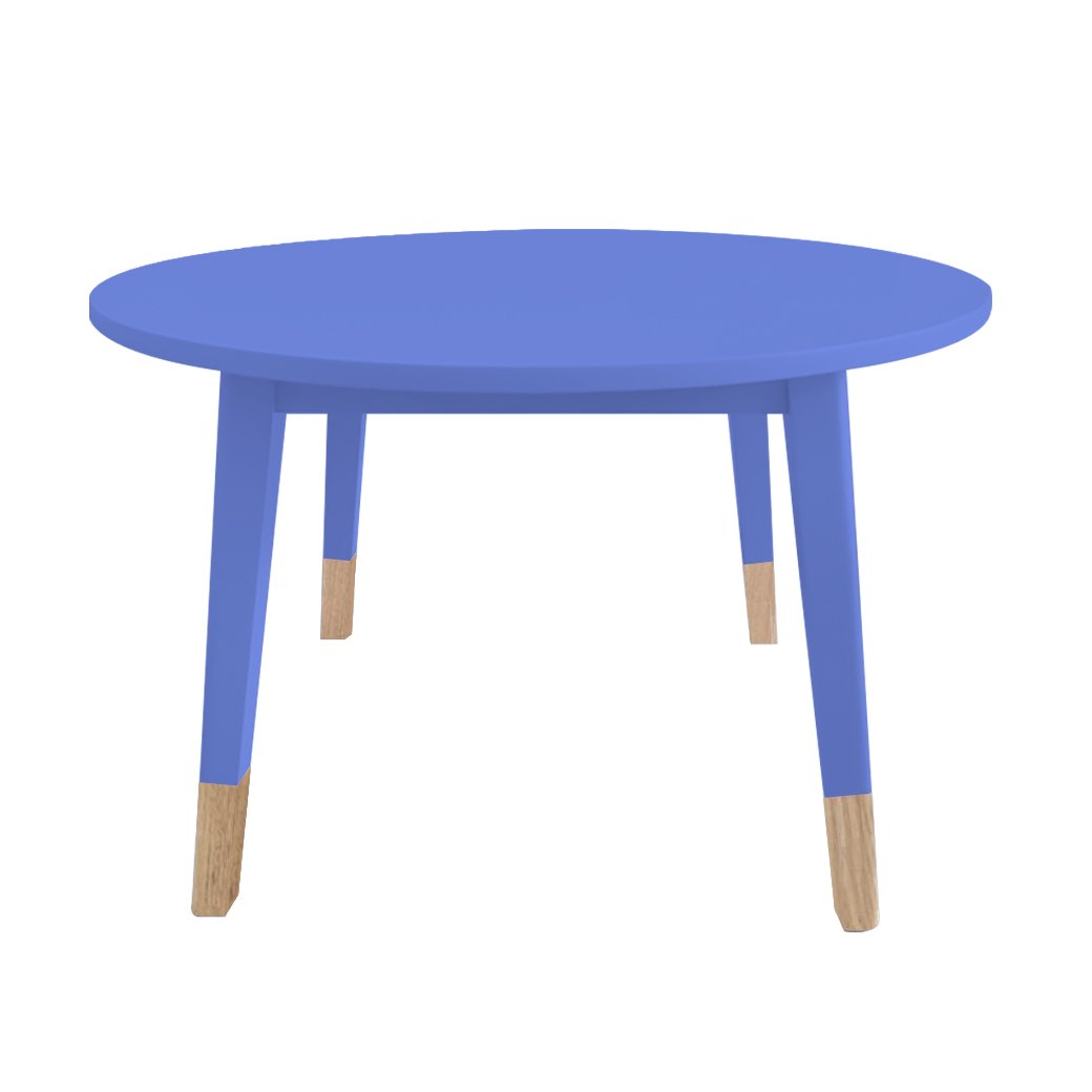 โต๊ะเด็กทรงกลม มาการอง สีฟ้า