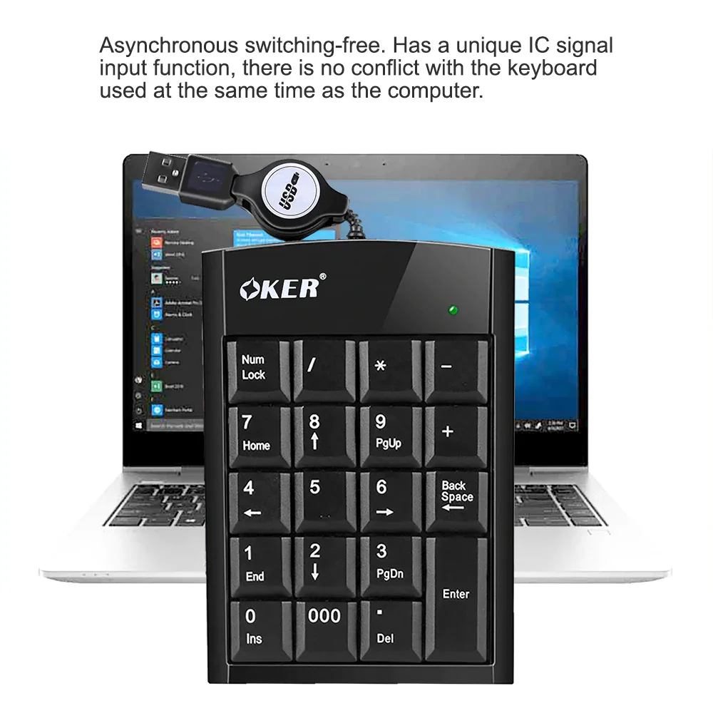NUMERIC K/B OKER (KP-2017) SUPER SLIM MINI KEYPAD