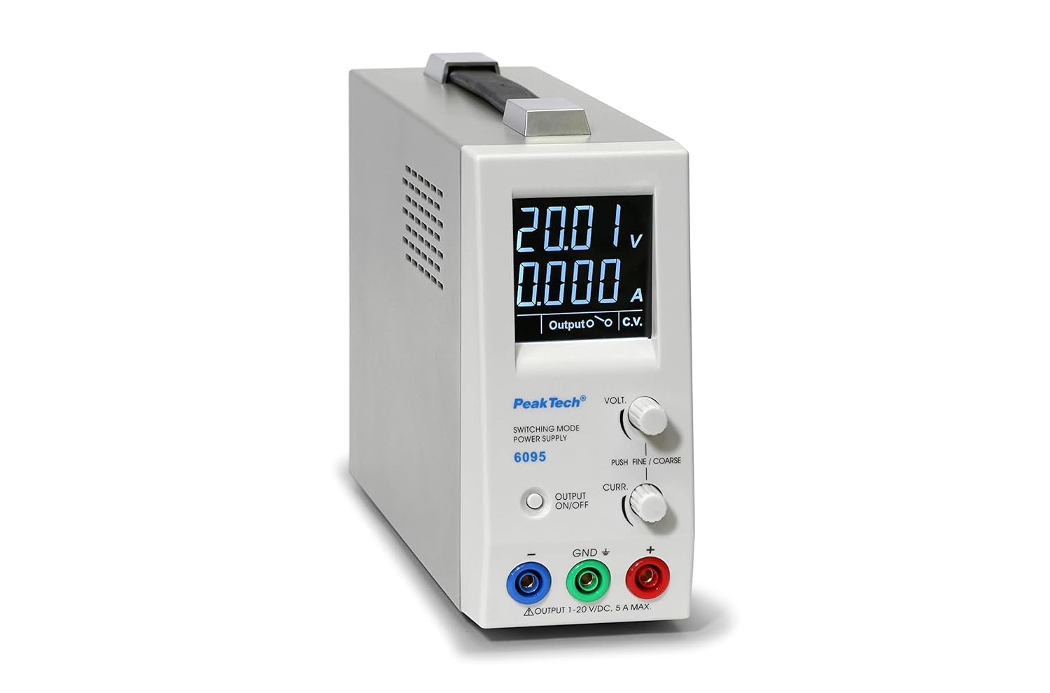 Switching Power Supply 100 W DC 1 - 20 V/0 - 5 A รุ่น PeakTech® 6095