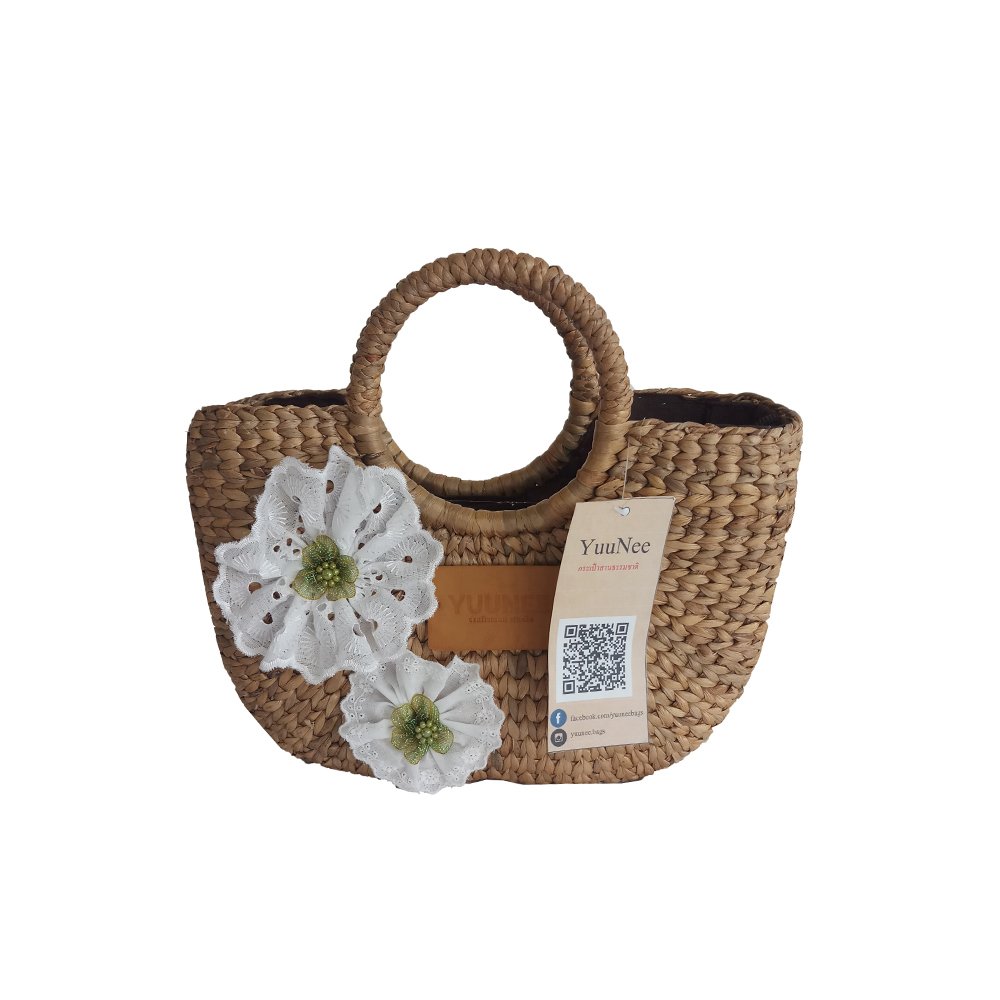 Straw Bags for Women/ Straw Bags / Round Handle Ring Tote Retro Summer Beach Rattan bag
