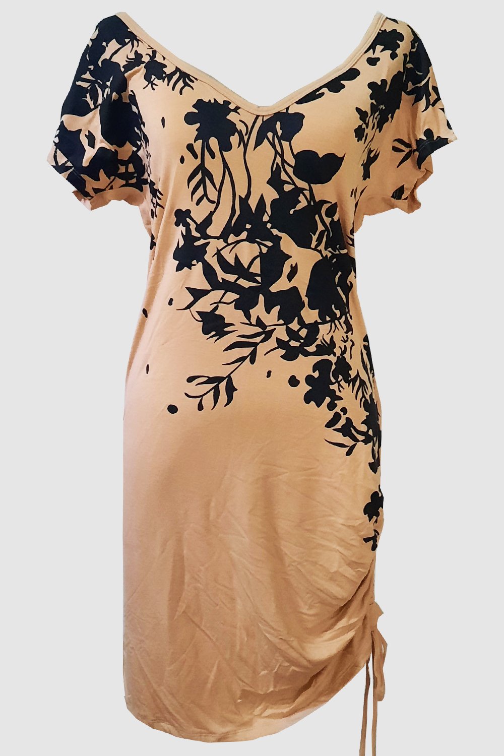 V-neck Floral Printed Dress