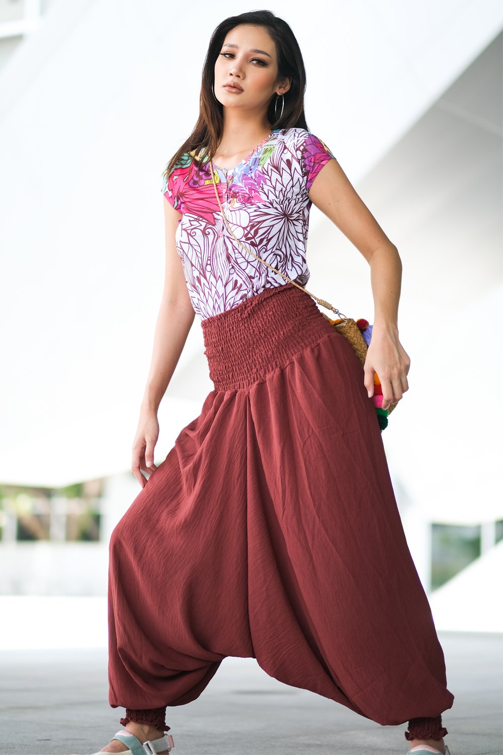 Pantalones Bombachos Pantalon Sarouel Mujer Pantalon Bombacho