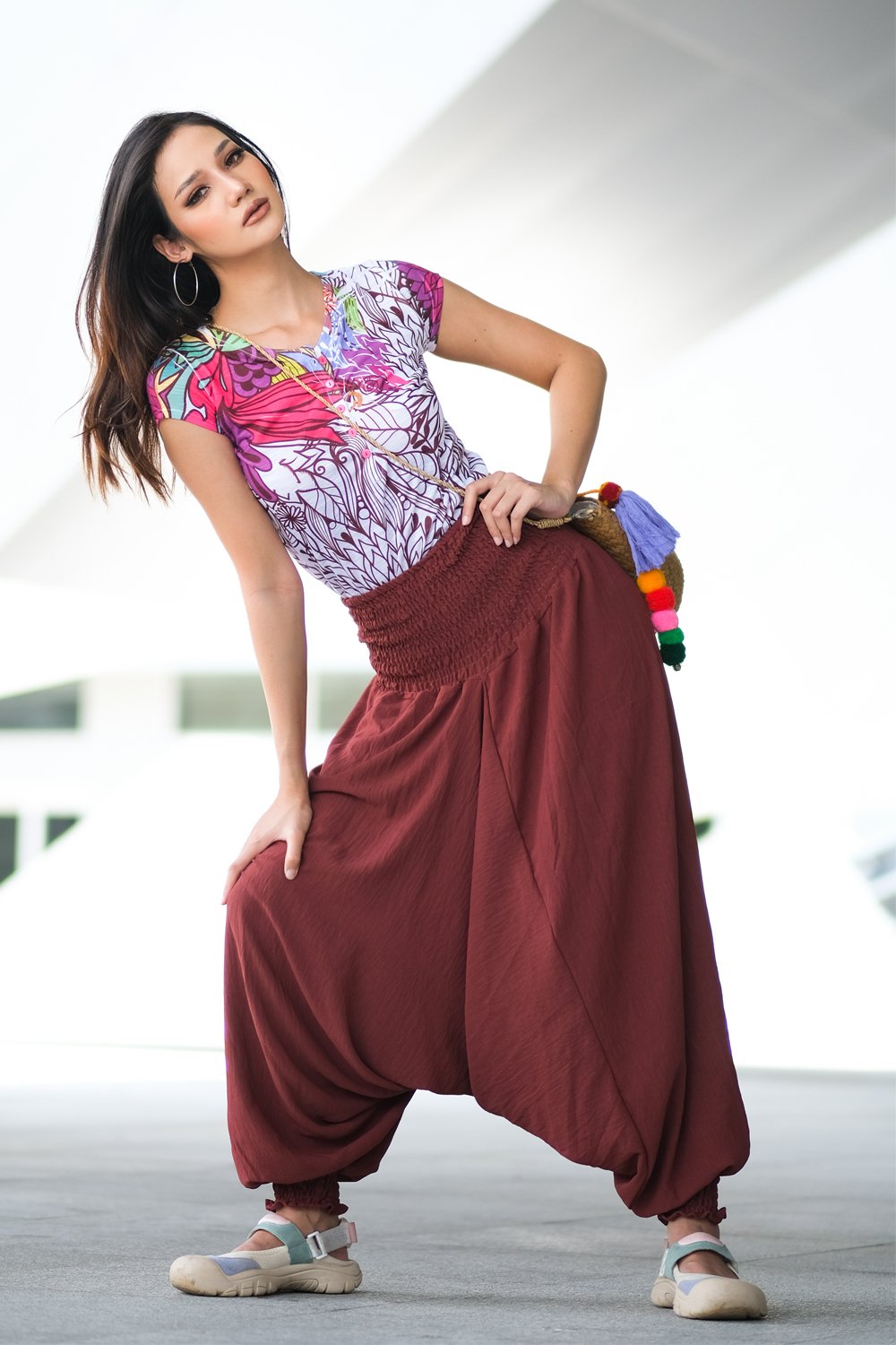 Buy Harem Pants for Women | 100% Cotton | Hippie Pants Boho for Women  Aladdin Indie Clothes Genie Harem Trousers Online at desertcartINDIA