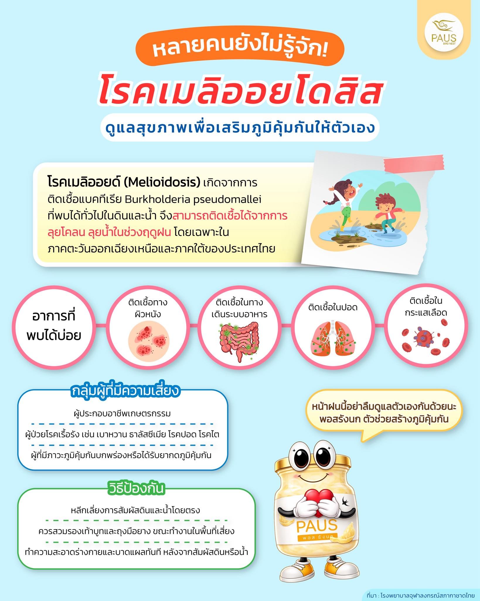 โรคเมลิออยโดสิส ลุยน้ำ ลุยโคลนต้องระวังนะ
