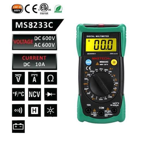 MS8233C / MASTECH มัลติมิเตอร์ DIGITAL MULTIMETER / ราคา