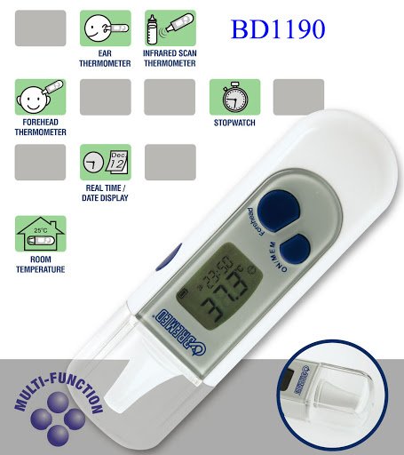 BD1190 , Infrared Forhead Thermometer เครื่องวัดอุณหภูมิ อินฟราเรด สำหรับวัดไข้ / ราคา