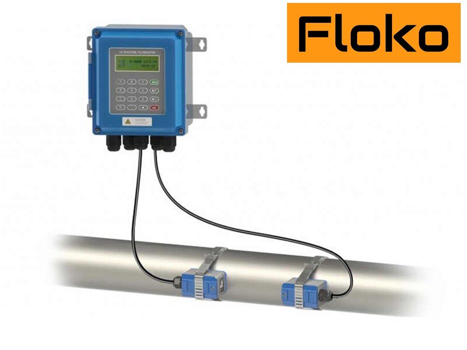 Floko FM-2000B เครื่องวัดอัตราการไหลแบบอุลตร้าโซนิคชนิดรัดท่อแบบติดตั้ง Ultrasonic Clamp On Flow Meter  / ราคา
