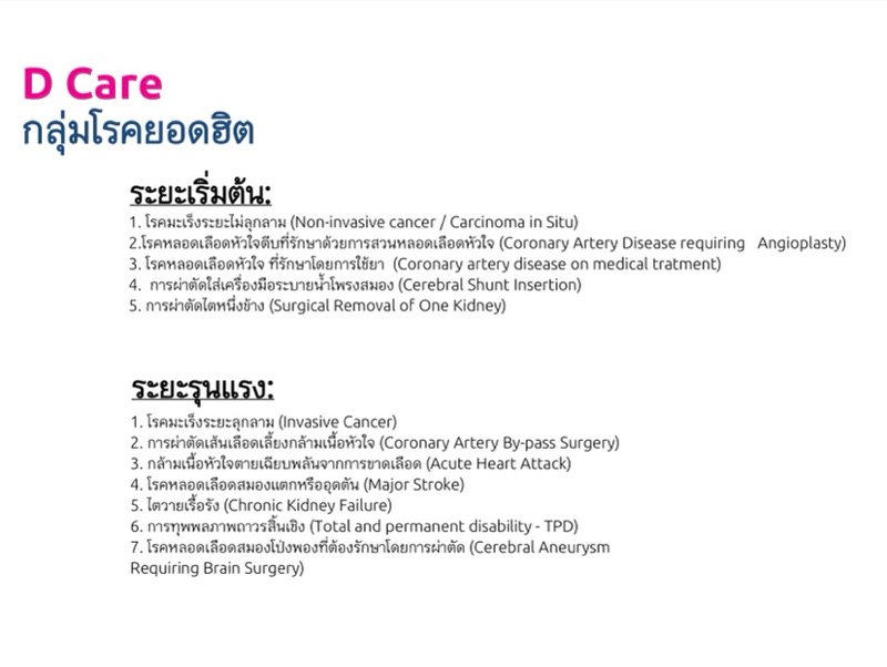 ประกันโรคร้ายแรง ประกันโรคร้ายแรง