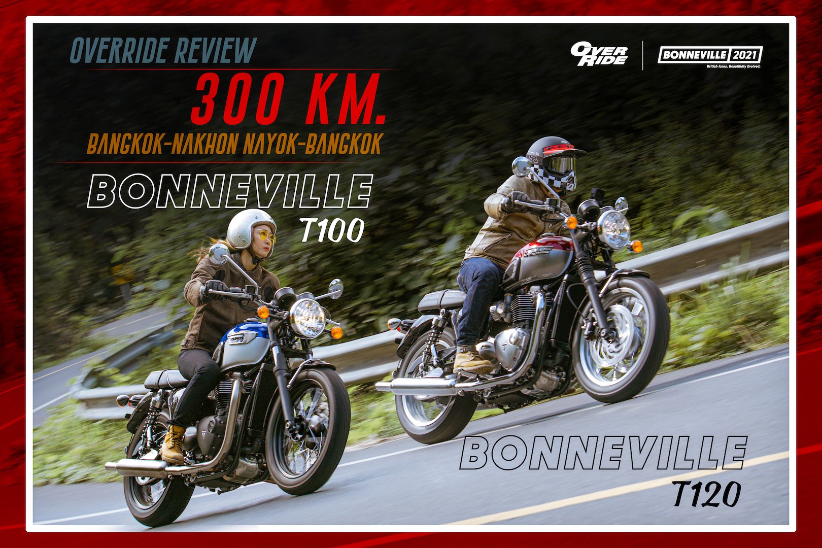 Review 2021Triumph Bonneville T120,T100 By OverRide