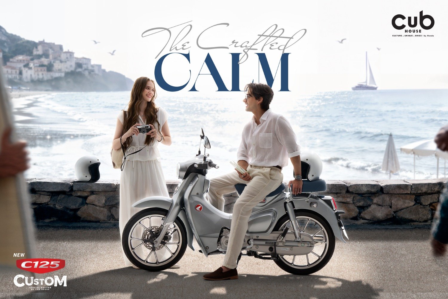 CUB House เปิดตัว New Honda C125 The Crafted Calm Custom Edition ใหม่ ถ่ายทอดความคลาสสิกผ่านคู่สีพิเศษ Sunlit Silver Metallic และ Ocean Blue