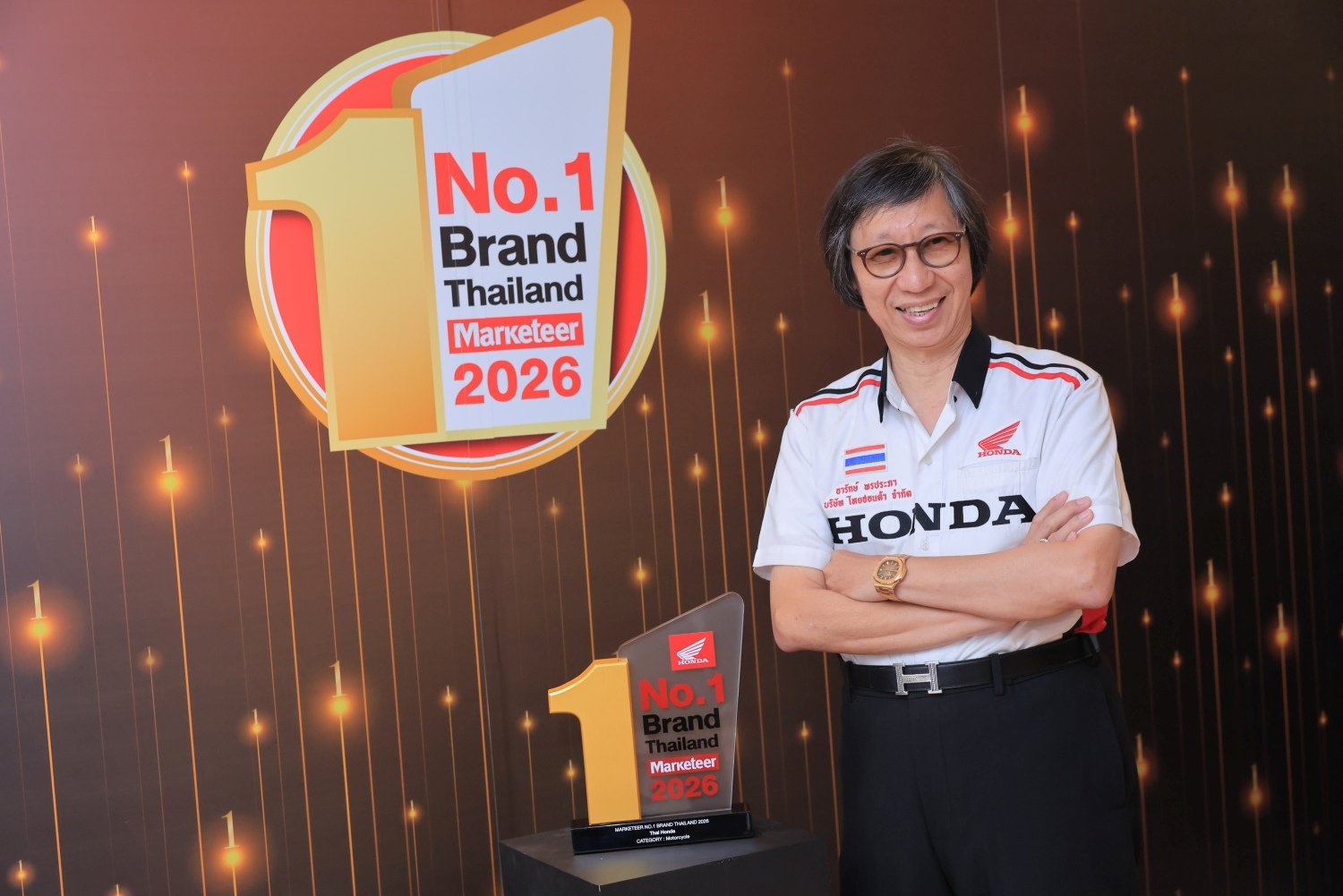 รถจักรยานยนต์ฮอนด้า คว้า Marketeer No.1 Brand Thailand 2026 ครองใจผู้บริโภค หนึ่งเดียวในหมวดรถจักรยานยนต์ 15 ปีซ้อน