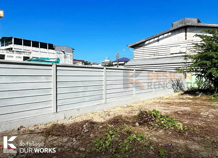 ผลงาน รั้วคอนกรีตสำเร็จรูป 05 Prefabricated concrete fence 05