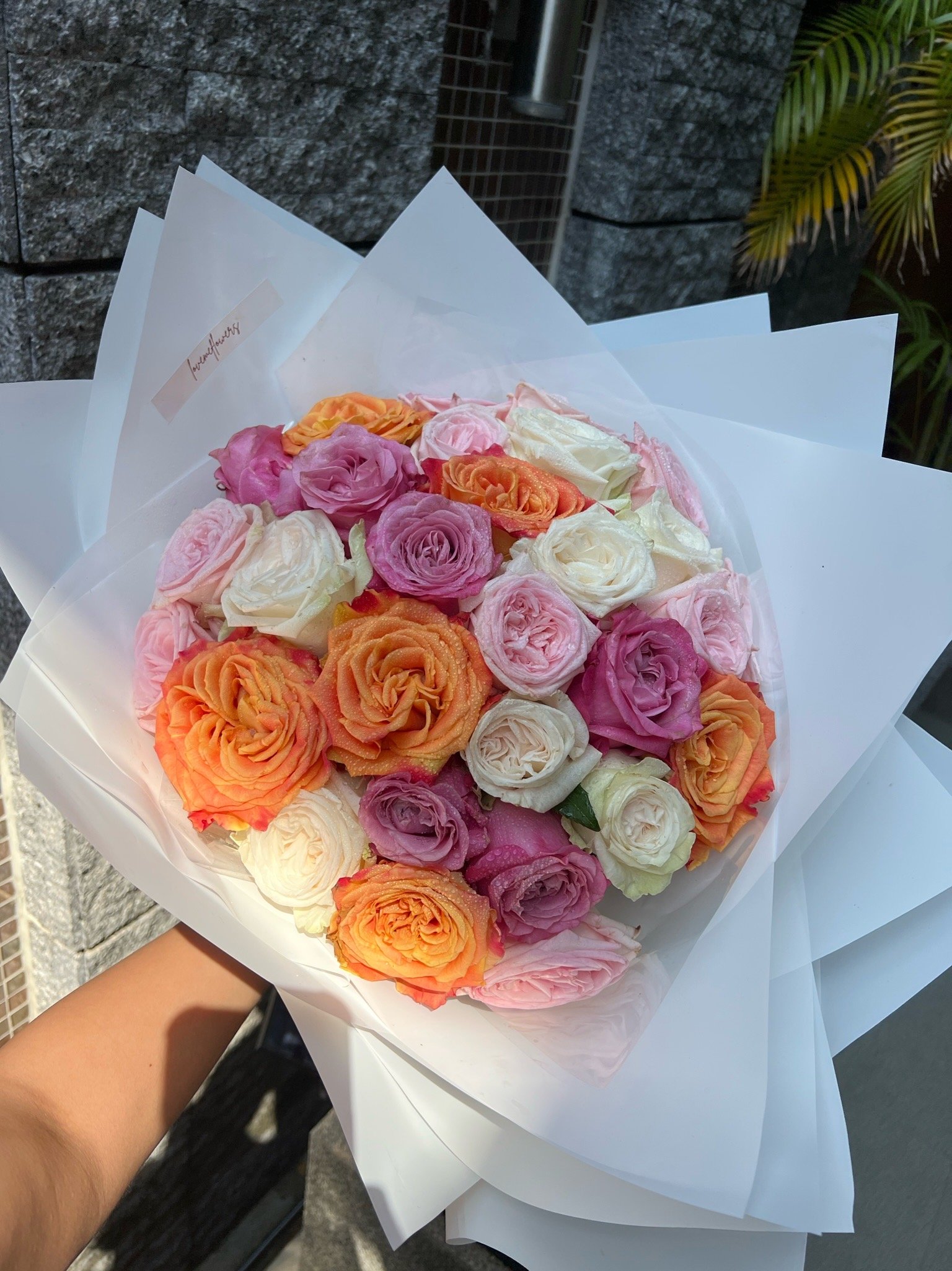 30 Multicolor Roses Bouquet