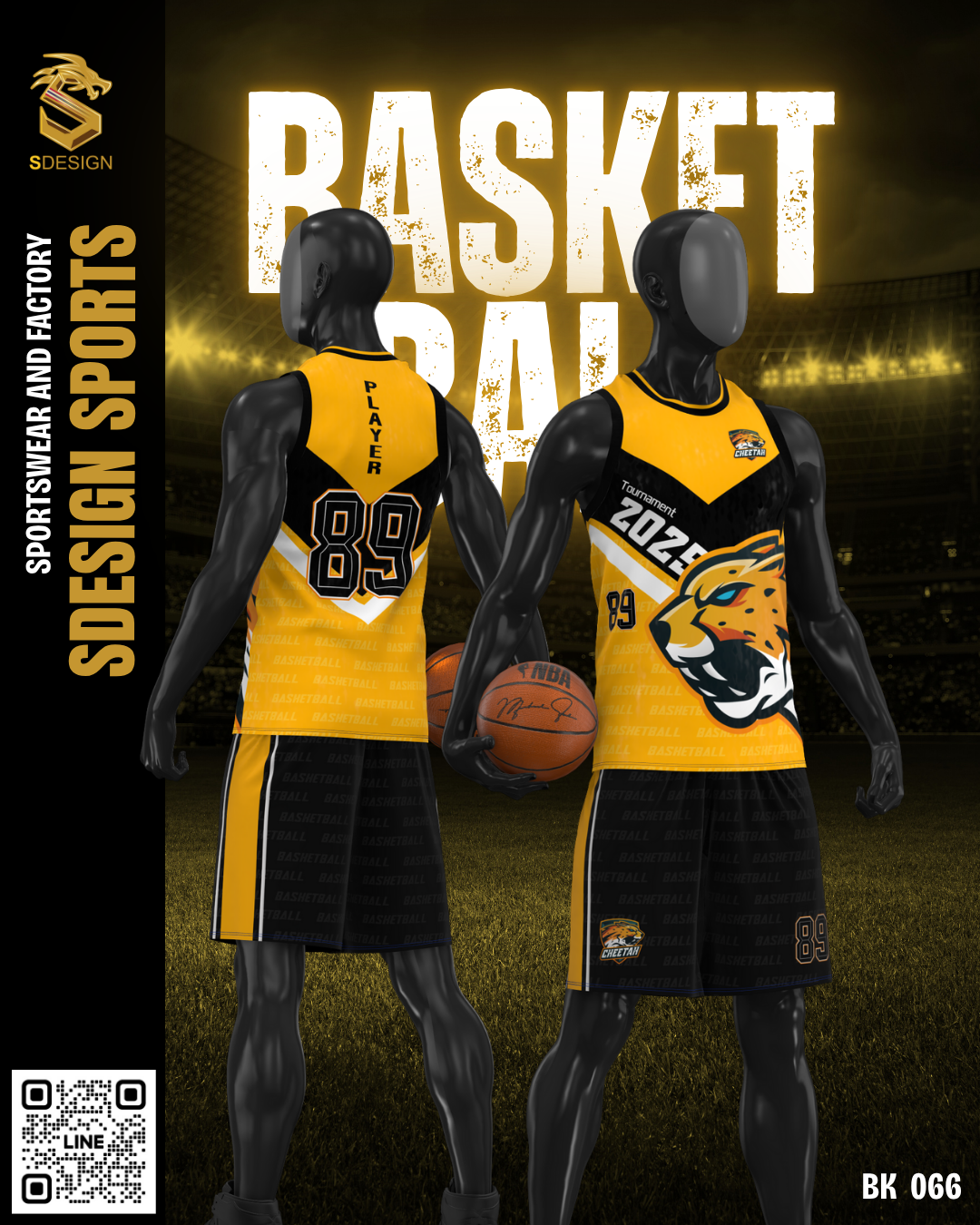 ชุดกีฬาบาสเกตบอล พิมพ์ลายทั้งตัว เนื้อผ้า "นาโนเทค" BK 066