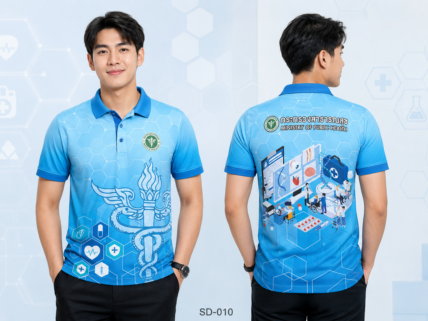 เสื้อกีฬาฟุตบอล พิมพ์ลายทั้งตัว เนื้อผ้า "นาโนเทค" SD010
