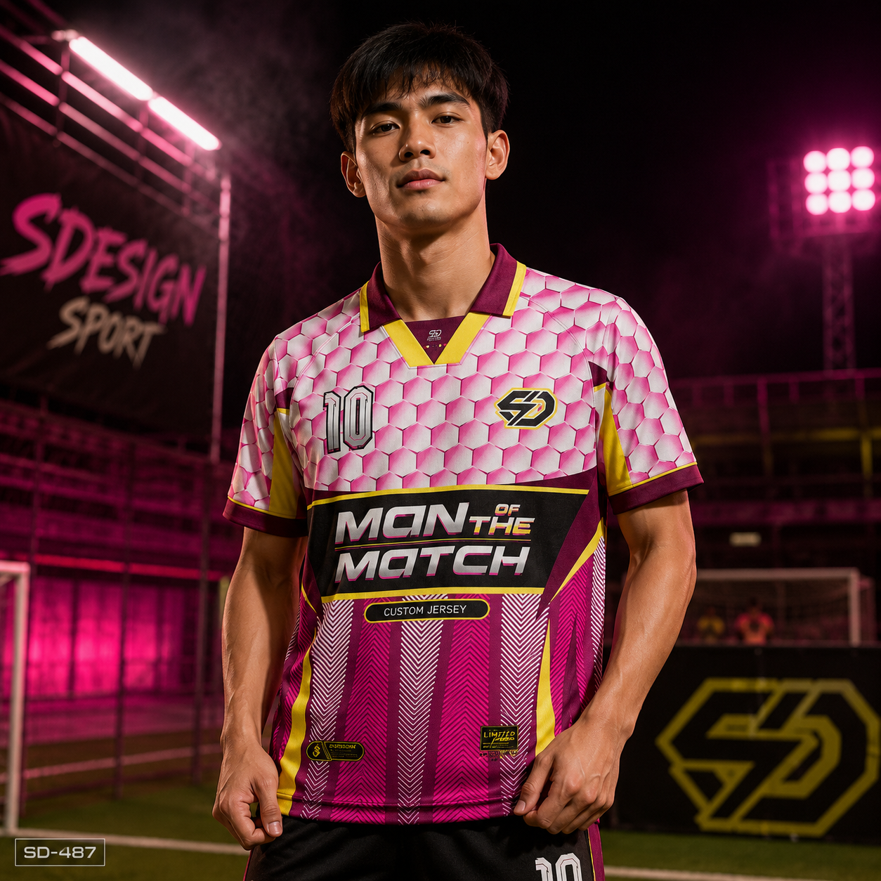 เสื้อกีฬาฟุตบอล พิมพ์ลายทั้งตัว เนื้อผ้า "นาโนเทค"SDN-0187