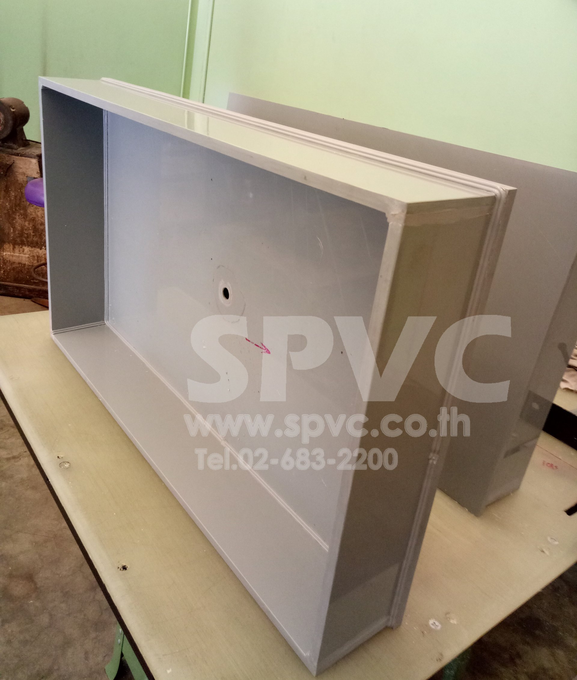 ถาด พีวีซี สีเทา (PVC Tank, Polyvinylchloride)