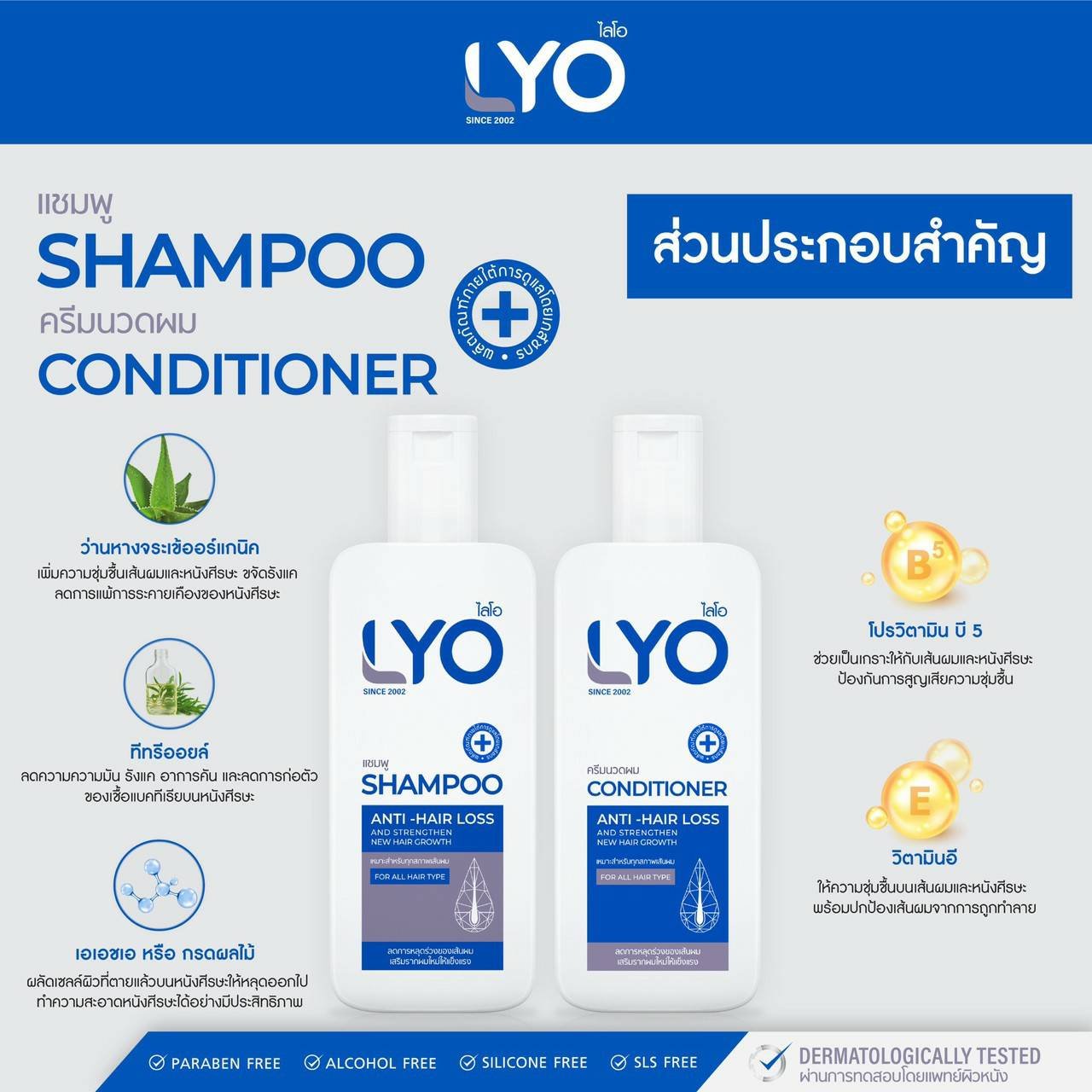 ส่วนประกอบสำคัญ shampoo