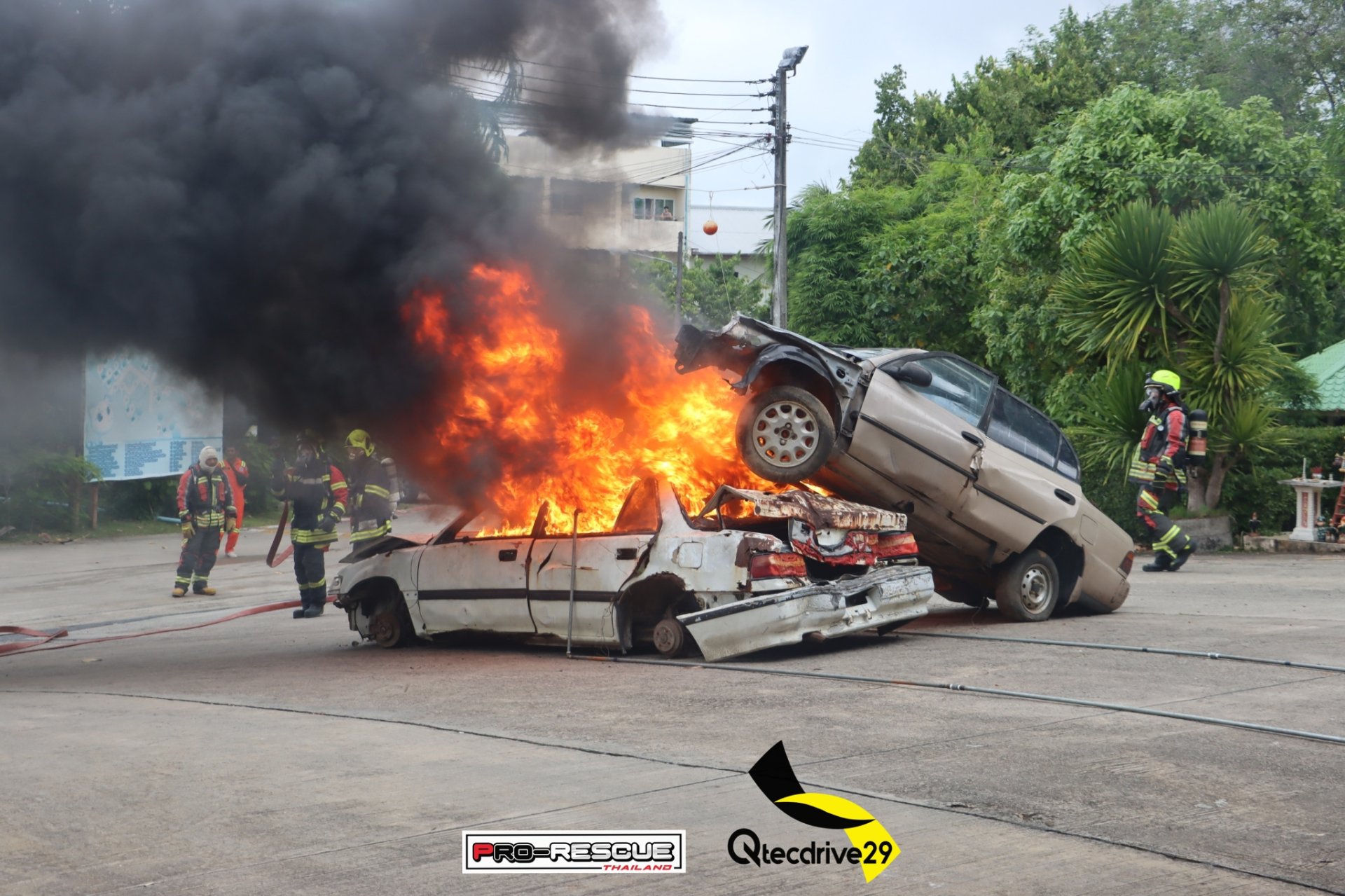 ประมวลภาพงานฝึกอบรม Electric Vehicle Fire EV ณ เทศบาลตำบลวิชิต จ.ภูเก็ต