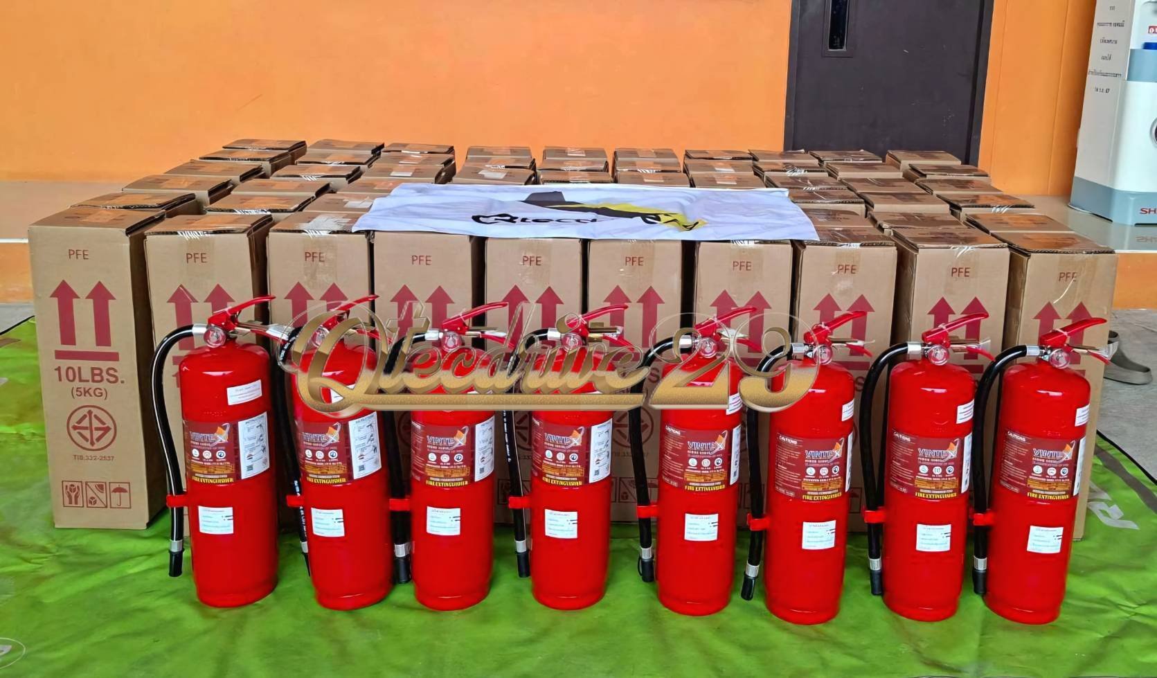 ผลงานการส่งมอบ ถังดับเพลิง 