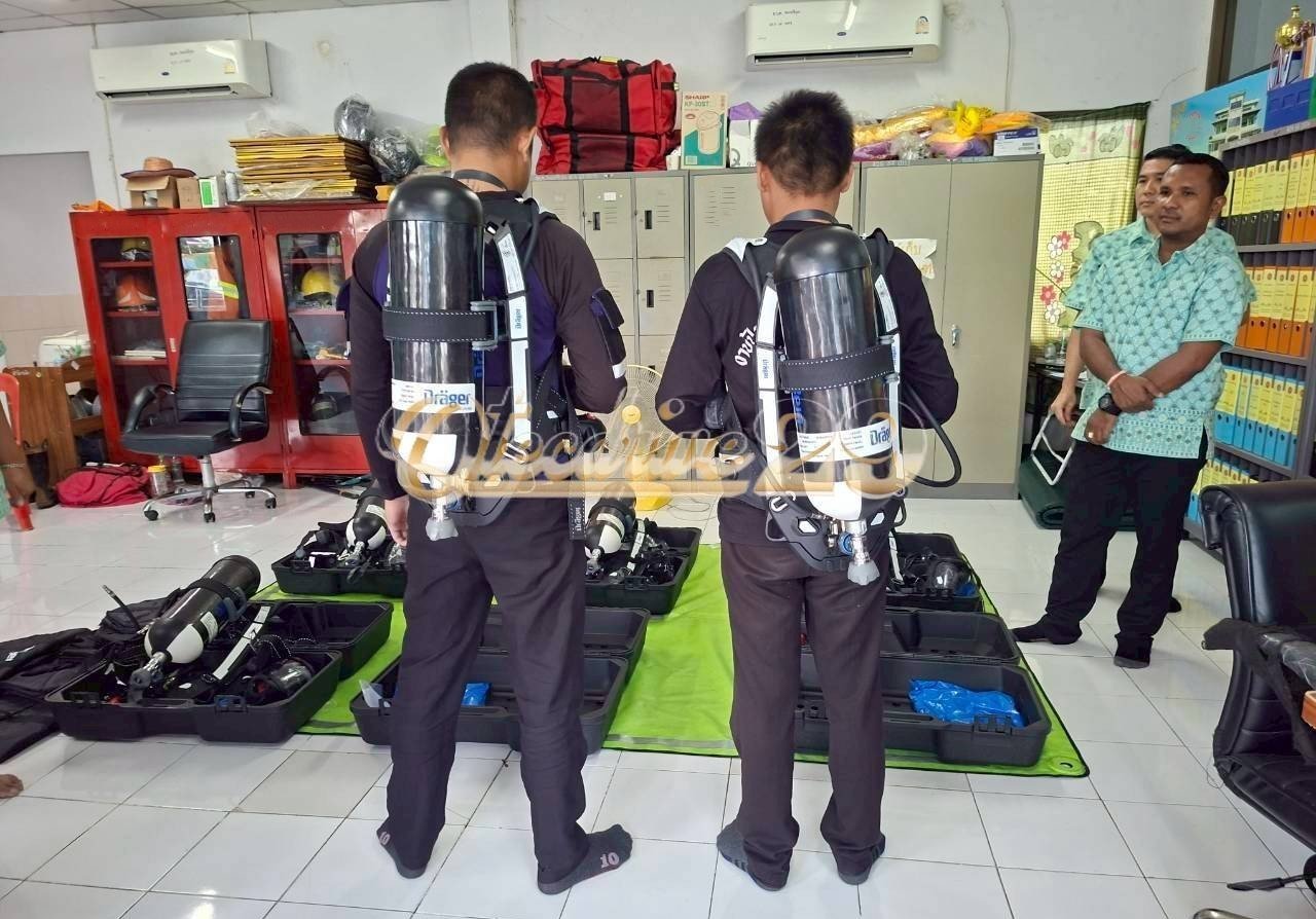 ผลงานการส่งมอบ ชุดเครื่องช่วยหายใจแบบสะพายหลัง (SCBA)