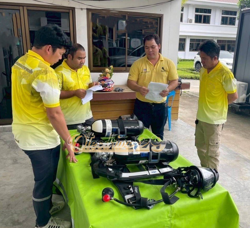 ผลงานการส่งมอบ ชุดเครื่องช่วยหายใจแบบสะพายหลัง (SCBA)
