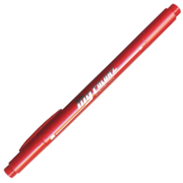 ปากกา MY COLOR 2 หัว DONG-A NO MC2.25 สีแดงอมส้ม