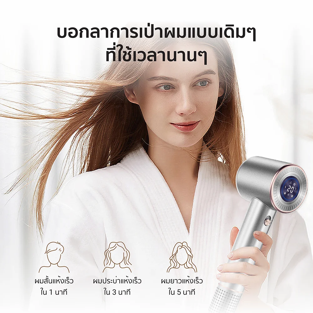 Say goodbye to traditional hair drying. บอกลาการเป่าผมแบบเดิมๆ