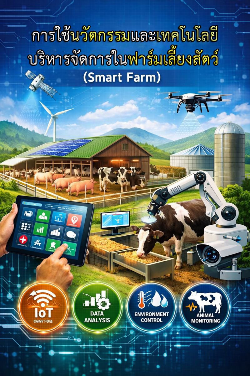 การใช้นวัตกรรมและเทคโนโลยีบริหารจัดการในฟาร์มเลี้ยงสัตว์ (Smart Farm)