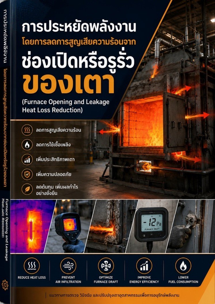 การประหยัดพลังงานโดยการลดการสูญเสียความร้อนจากช่องเปิดหรือรูรั่วของเตา