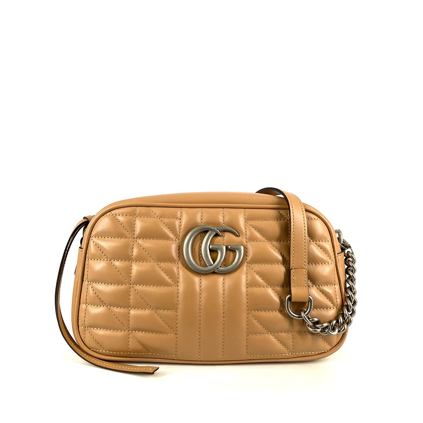 Gucci GG Marmont Matelasse Camera Small  Bag Beige