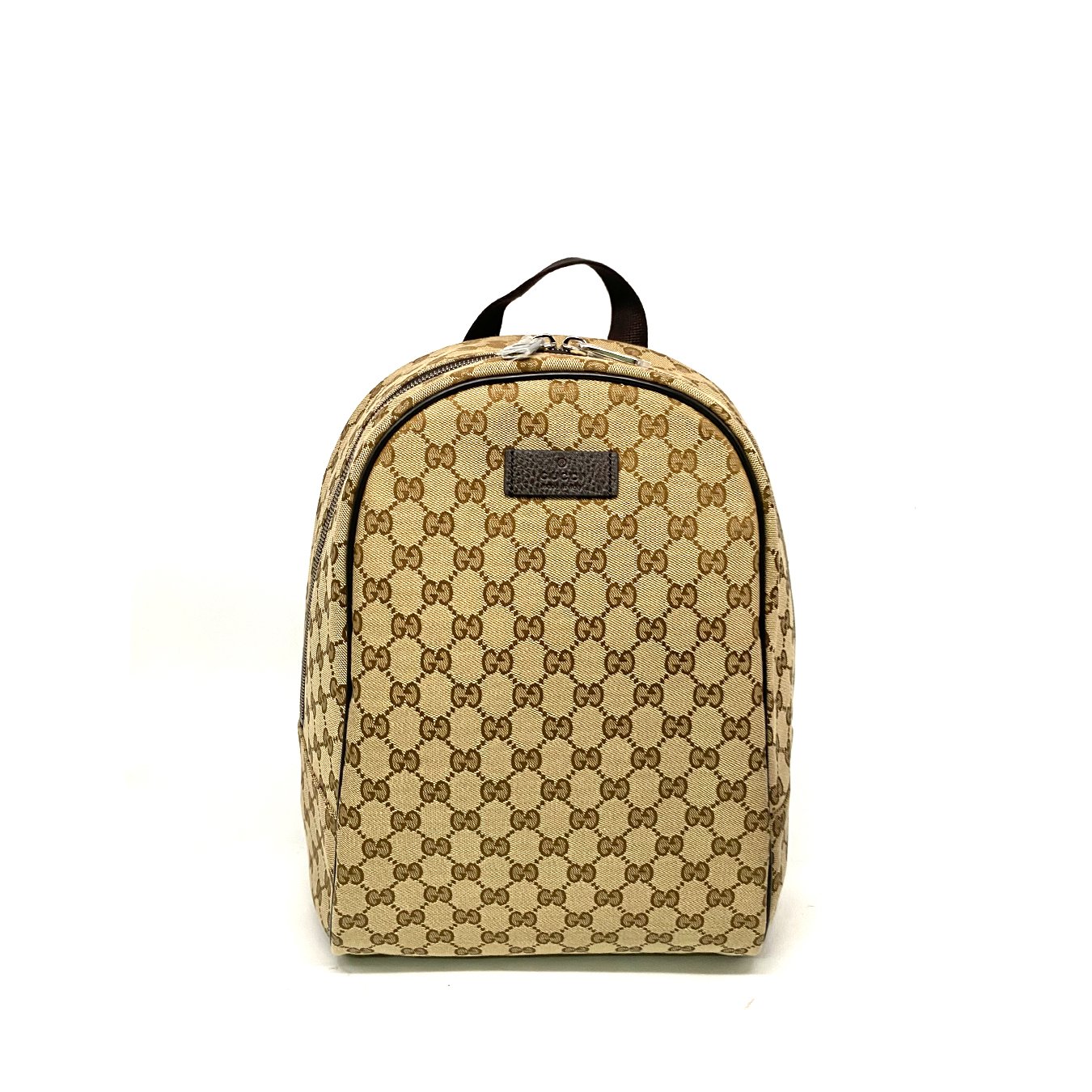 Gucci Backpack Zipper Top GG Canvas Beige/Brown